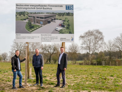 Trocknungstechnik GmbH Buchholz errichtet neue energieeffiziente Firmenzentrale im TIP Innovationspark